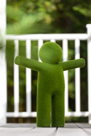 Modern - Figurina Maurice, Compozit, Verde, 53x16.5x59.5 cm