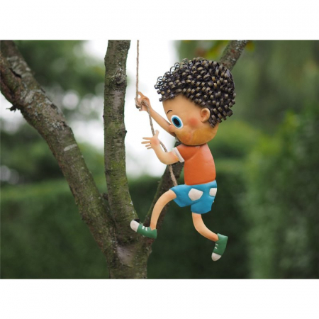 Decoratiuni terasa si gradina - Figurina metal Metal Boy Hanger, 32x4x17 cm