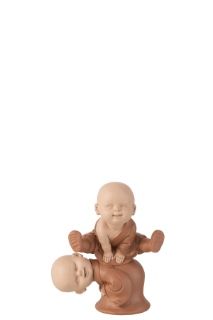 Oriental - Figurina Monk Jumping, Rasina, Maro, 14x7x15 cm