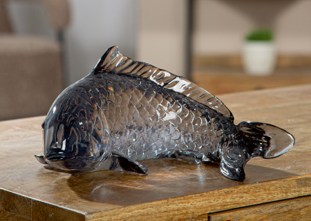 Decoratiuni de perete - Figurină, Obiect de perete, Pește, Gris, Acrilic, gri, PU 2, L. 13 cm, L. 20 cm, H. 11 cm