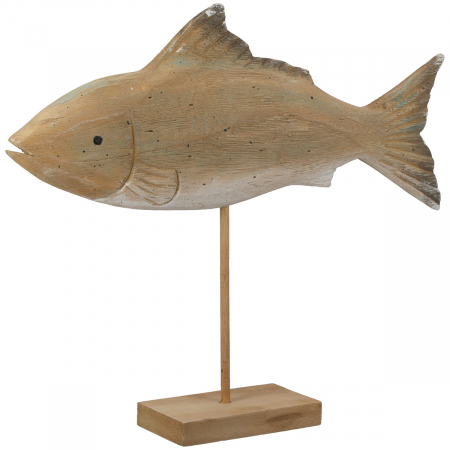 Mare si soare - Figurină, Pește, Lemn, culori naturale, PU 2, L. 8 cm, L. 39 cm, H 34 cm