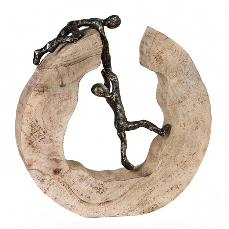 Accesorii - Figurina TEAMWORK, lemn/aluminiu, 30X29X6 cm