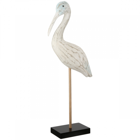 Mare si soare - Figurină, Stârc, Lemn, alb, PU 2, L. 10 cm, L. 22 cm, H 58 cm