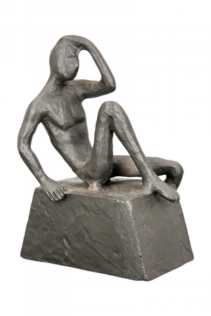 De colectie - Figurina Thinking, Fier, Gri, 6x10x14 cm