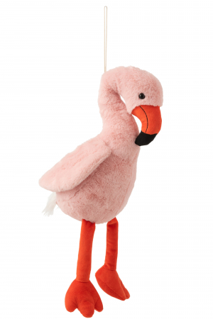 Jucarii pentru copii - Flamingo, Fibre sintetice, Roz, 28x19.5x57 cm