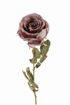 Plante artificiale si uscate - Floare artificiala trandafir Rose, Fibre artificiale, Mov, 66 cm