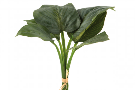 Plante artificiale si uscate - Floare, Frunza, Hosta, Sintetica, verde, PU 12, H. 32 cm
