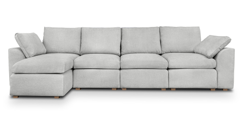 Canapele fixe - Fluffy canapea fixa de 4 locuri L modulara