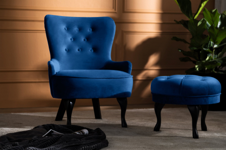 Fotolii - Fotoliu Diana 3H, Albastru, 59x84x58 cm