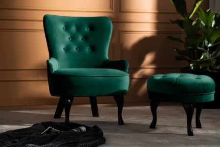 Fotolii - Fotoliu Diana 3H, Verde inchis, 59x84x58 cm