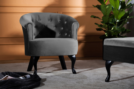 Fotolii - Fotoliu Mada, Gri inchis, 69xx74x65 cm