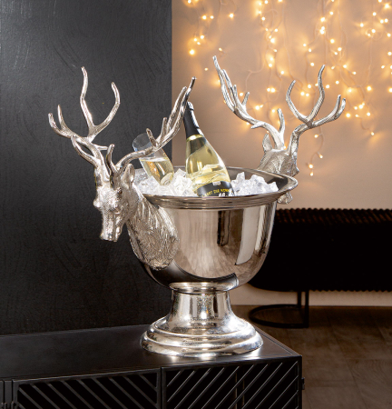Bucatarie - Frapiera de sampanie / vin, Cerb, „William”, Aluminiu, culoare argintie, PU 1, L. 40 cm, L. 71,5 cm, H 57,5 cm