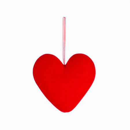 Clopotei de vant si ghirlande - Ghirlandă, Inimă, Blush, Sintetic, roșu, PU 18, L. 4 cm, L. 10 cm, H. 15 cm
