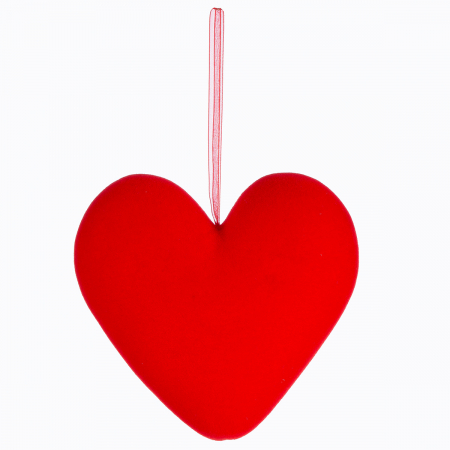 Clopotei de vant si ghirlande - Ghirlandă, Inimă, Blush, Sintetic, roșu, PU 4, L. 8 cm, L. 32 cm, H. 37 cm