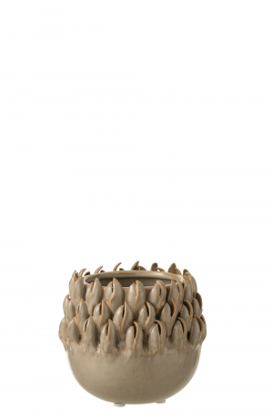 Ghivece si suporturi de flori - Ghiveci, Ceramica, Gri , 11x11x11 cm