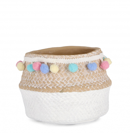 Ghivece si suporturi de flori - Ghiveci Argentina cu pompon D16,5