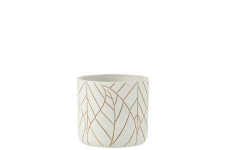 Ghivece si suporturi de flori - Ghiveci, Ceramica, Alb, 14x14x12.5