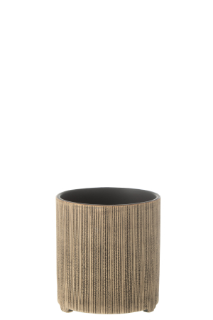 Ghivece si suporturi de flori - Ghiveci, Ceramica, Maro, 14.5x14.5x15.5