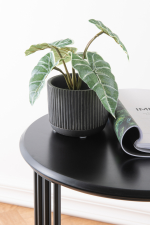 Ghivece si suporturi de flori - Ghiveci, Ceramica, Negru, 11x11x9