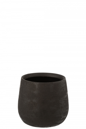 Ghivece si suporturi de flori - Ghiveci, Ceramica, Negru, 20x20x19 cm