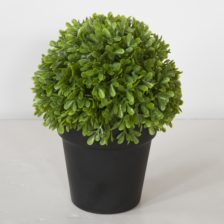 Ghivece si suporturi de flori pentru exterior - Ghiveci cu floare artificiala Buchskugel, Plastic, Verde,