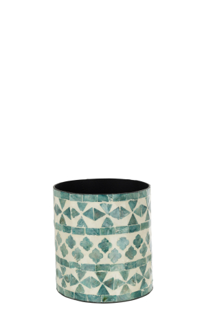 Ghivece si suporturi de flori - Ghiveci, Fibre naturale, Albastru, 14x14x15