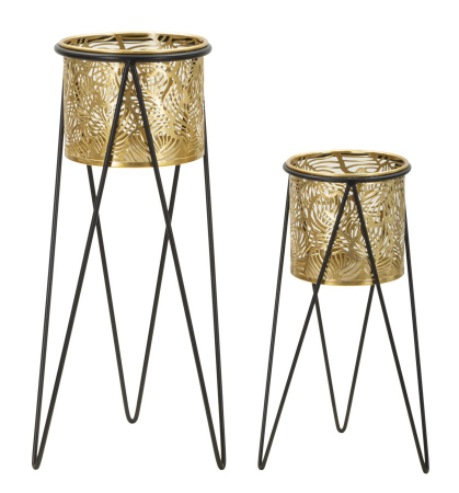 Ghivece si suporturi de flori - Ghiveci Glod, set 2, cm 21x20x46-18x18x32