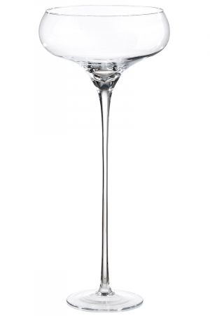 Ghivece si suporturi de flori - Ghiveci pahar sampanie, Sticla, Transparent, 70x31.5 cm