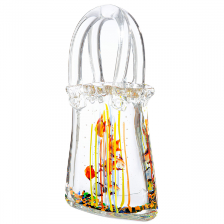 Arta sticlei - Glasart, Obiect de decor, Geanta de mana, Acvariu, Sticla, transparenta, PU 1, L. 8 cm, L. 14 cm, H. 30 cm