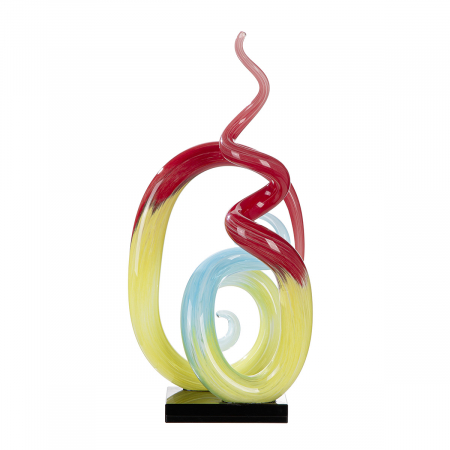 Modern - Glass Art, Sculptură, Sticlă, multicolor, PU 1, L. 10 cm, L. 21 cm, H 37 cm