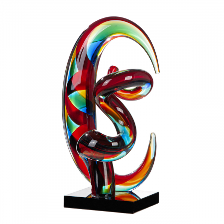 Modern - Glass Art, Sculptură, Sticlă, multicolor, PU 1, L. 15 cm, L. 17 cm, H 28 cm