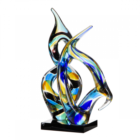 Modern - Glass Art, Sculptură, Sticlă, multicolor, PU 1, L. 16 cm, L. 21 cm, H 33 cm