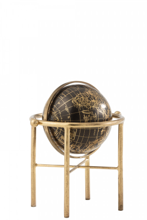 Globul Pamantesc - Glob, Metal, Negru, 26x26x30 cm