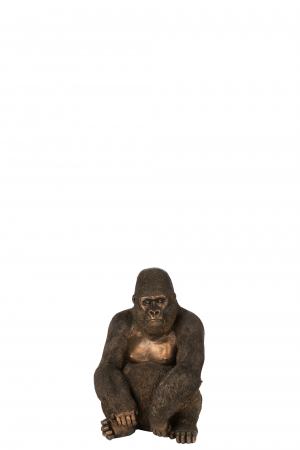 Animale - Gorila, Compozit, Maro, 27x22x37 cm