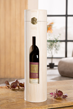 Suporturi pentru sticle - Lada pentru sticle de vin, mare, „Vin”, motiv sticle de vin, lemn, culori naturale, PU 6, H 40 cm, A. 10 cm