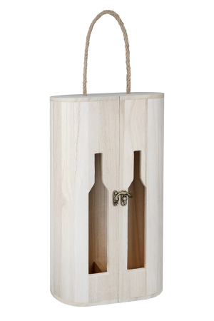 Suporturi pentru sticle - Lada pentru sticle de vin, „Vin”, motiv sticle de vin, lemn, PU 4, latime 20 cm, inaltime 35 cm, adancime 10 cm
