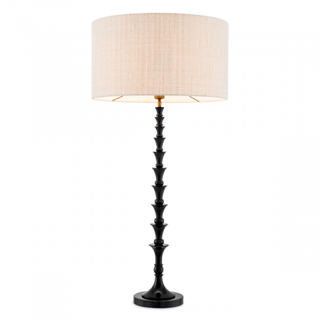 Veioze - Lampă de masă, Arabella finisaj negru piano cu abajur, Dimensiuni: W. 20 | max W. 55 | H. 112.5  