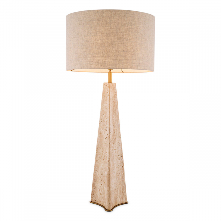 Veioze - Lampă de masă, Benson travertin, abajur inclus