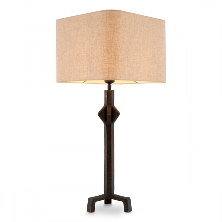 Veioze - Lampă de masă, Conti, finisaj bronz, abajur inclus, Dims: W. 18 | max W. 35.5 | H. 78.5 (CM)