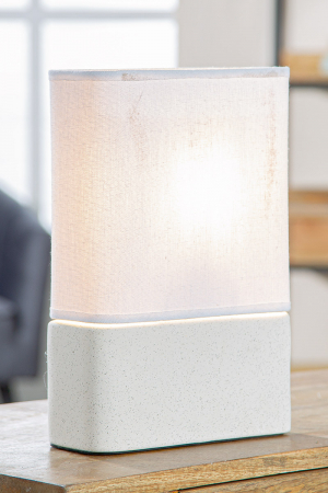 Veioze - Lampa de masa, dreptunghiulara, Sabbia, Ceramica, crem, alb, PU 2, L. 8 cm, L. 20 cm, H. 30 cm
