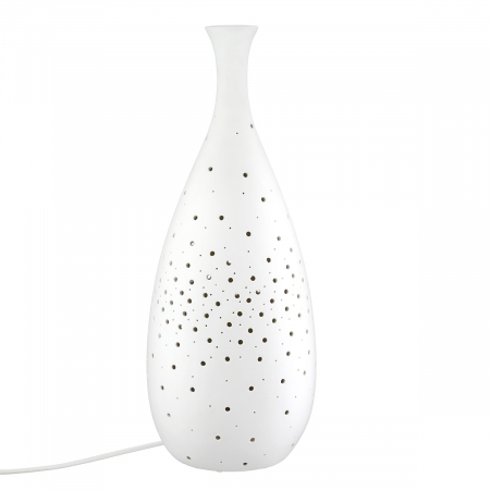 Veioze - Lampă de masă, Galaxy, Porțelan, alb, PU 1, H. 42 cm, D. 16 cm