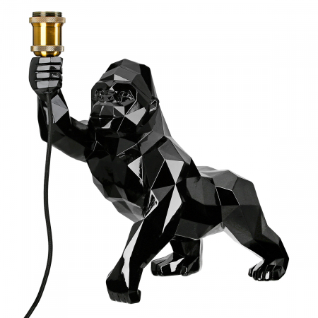 Veioze - Lampă de masă, Geo, Poly, negru, PU 1, L. 45 cm, L. 21 cm, H. 41 cm