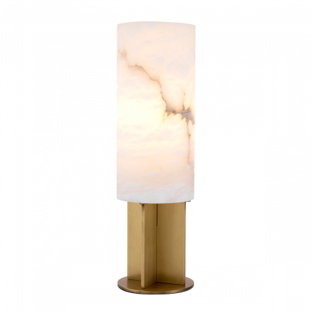 Veioze - Lampă de masă, Giorgina, finisaj din alamă cu aspect vintage, Dims: Ø 14 | H. 47 (CM)