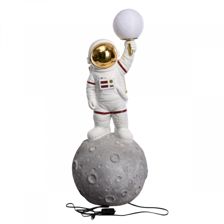 Veioze - Lampa de masa (LED), Astronaut, Apollo 11, Polyresin, negru, gri, PU 1, L. 33,5 cm, L. 30,5 cm, H. 93 cm