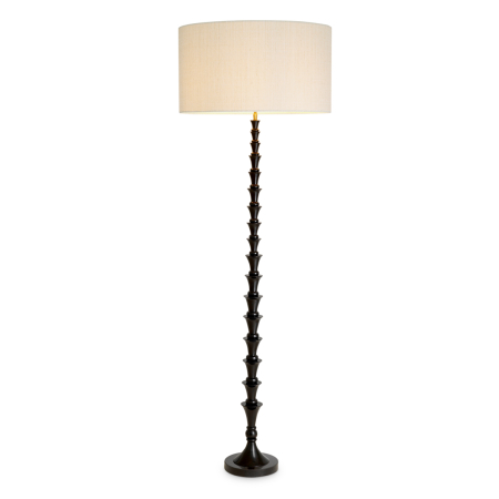 Lampadare - Lampa de podea Arabella cu finisaj negru pian, Abajurul este inclus |W. 17 | max W. 55 | H. 162.5 cm 