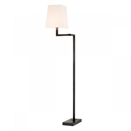 Lampadare - Lampă de podea Cambell, finisaj bronz cu abajur