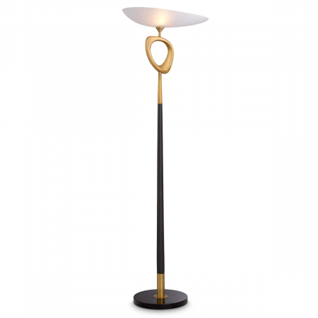 Lampadare - Lampă de podea Celine, finisaj din alamă cu aspect vintage, Dims: W. 61 | max W. 35 | H. 181.5 (CM)