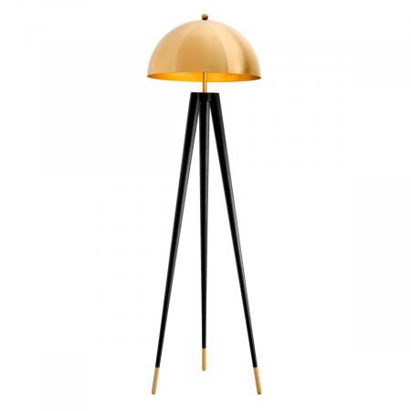 Lampadare - Lampă de podea Coyote finisaj auriu cu abajur, Dims: W. 50 | max W. 50 | H. 165  (CM)