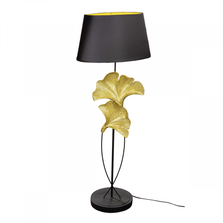 Lampadare - Lampă de podea, Ginkgo, Rășină sintetică, negru, PU 1, L. 30 cm, L. 50 cm, H 132 cm