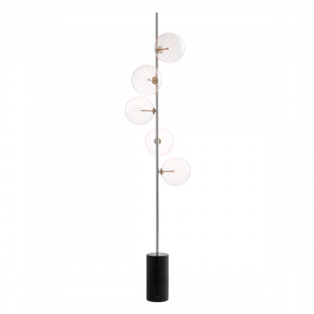 Lampadare - Lampă de podea Tempo, finisaj nichel, Dims: W. 15 | D. 44 | H. 190 (CM)